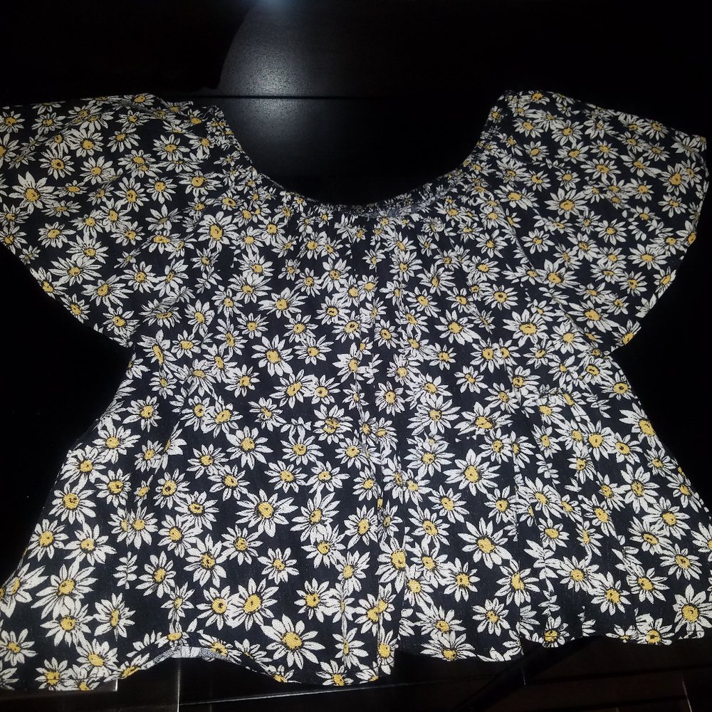 Forever21 Floral Print Ruffled Crop Top NWOT